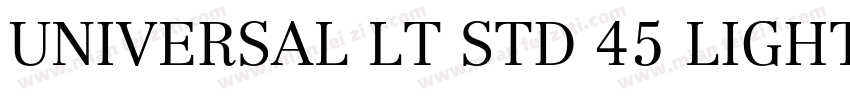 UNIVERSAL LT STD 45 LIGHT字体转换
